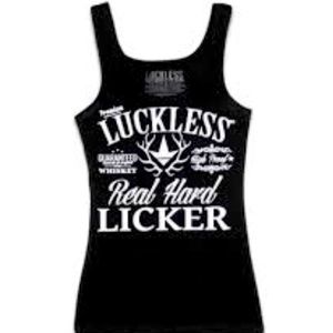 Luckless Outfitters Gray Black Graphic Racerback